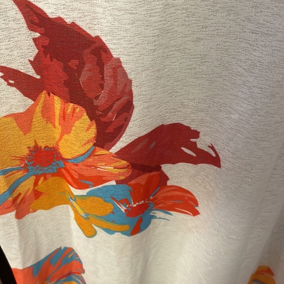 NWOT Zara long sleeve sheer top. Size M. White with beautiful floral pattern. - Picture 5 of 6